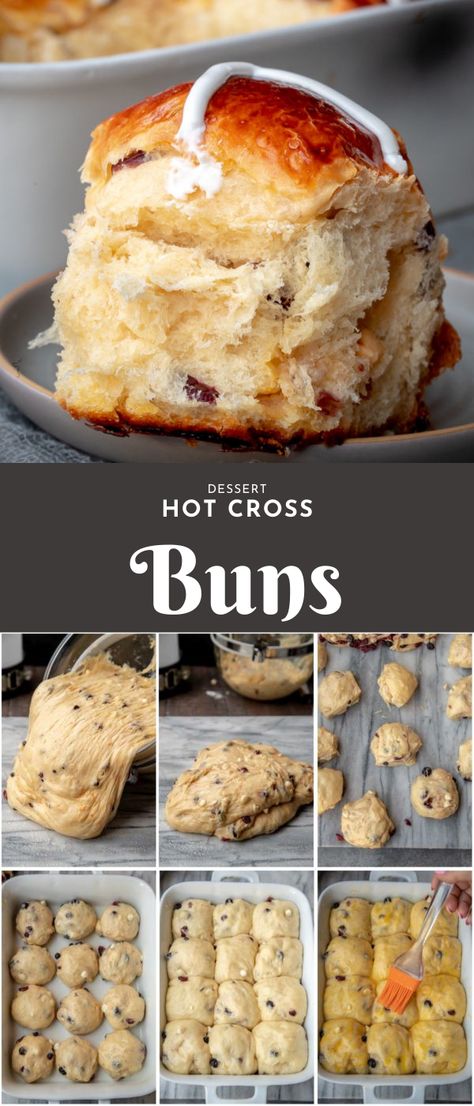 Hot Cross Buns Recipe Easy, Buns Recipe Easy, Cross Buns Recipe, Hot Cross Buns Recipe, Buns Recipe, Sweet Buns, Easter Bread, Easter Baking, Bread Bun