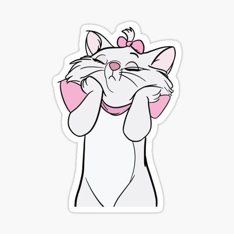 Aristocats Stickers | Redbubble Disney Stickers Printables, Mac Stickers, Aristocats Marie, Stickers Cool, Sticker Design Inspiration, Preppy Stickers, Marie Aristocats, Cute Laptop Stickers, Disney Sticker