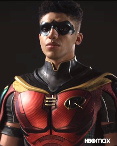 Titans Robin Suit, Tim Drake Titans, Jay Lycurgo, Robin Suit, Robin Art, Dc Titans, Robin Tim Drake, Titans Tv Series, Dc Comic Books