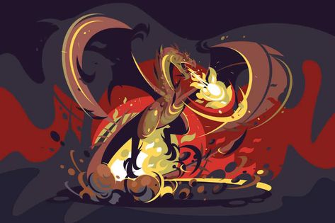 Fiery Dragon Breath., Illustrations ft. fiery & breath - Envato Dragon Breath, King On Throne, Fiery Dragon, Mythical Creatures Fantasy, Fire Breathing Dragon, Dragons Breath, Fire Powers, Cute Dragons, Medieval Fantasy