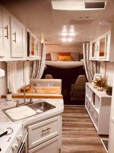 C Class Rv Remodel, Motorhome Renovation, Class C Rv Renovation, Rv White Interior, Class C Rv Remodel Interiors, Class C Remodel, Motor Home Remodel, Class A Motorhome Remodel, Class C Rv Renovation Ideas