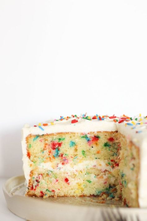 High-Altitude Funfetti Cake Confetti Birthday Cake Recipe, Funfetti Cakes, High Altitude Cake Recipe, Cake Base Recipe, High Altitude Baking, Holiday Pies, Confetti Cake, Confetti Birthday, Cakes Recipes