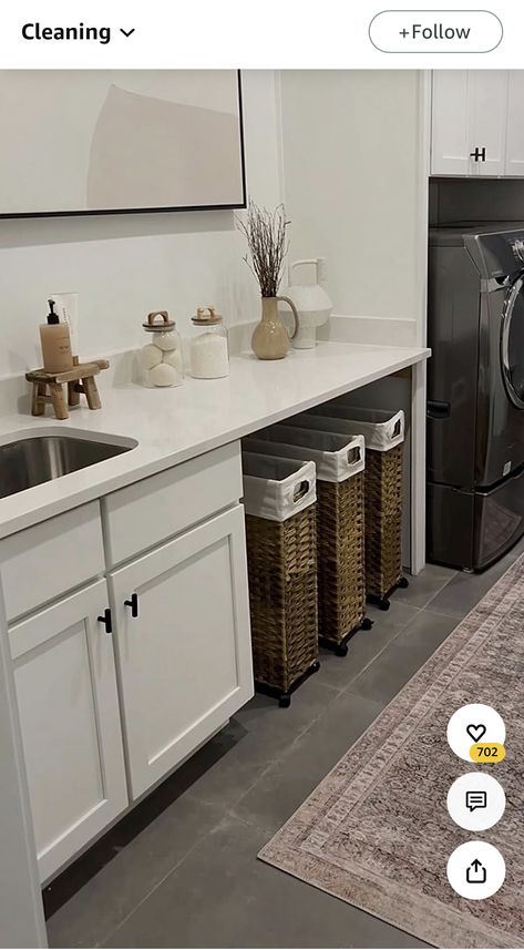 Laundry Top Loader Room Ideas, Laundry Room Refresh, Barndo Ideas, Garage Laundry Rooms, Rustic Laundry, Laundry Room/mud Room, Snow Water, Modern Bathroom Accessories, Barndominium Plans