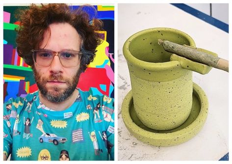 House Plant Ashtray, Seth Rogen Pottery, Seth Rogan Pottery, Seth Rogan, Ceramic Forms, It Photos, Making Pottery, Seth Rogen, Ceramics Ideas