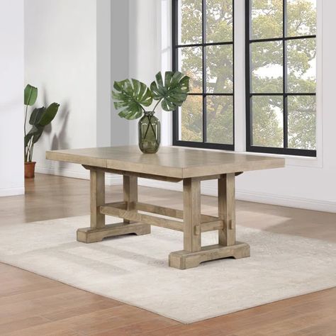 Aya Extendable Dining Table Natural Dining Room, Transitional Dining Tables, Steve Silver Furniture, Brown Dining Table, Dining Table Rustic, Counter Height Dining Table, Rectangle Dining Table, Counter Table, Counter Height Table