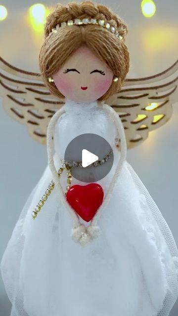 Peg Doll Christmas Angels, Wooden Spoon Angels, Christmas Fairies To Make, Angels To Make For Christmas, Making Angels For Christmas, Christmas Macrame Angel, How To Make Angels For Christmas, Christmas Crafts Angels, Angel Faces Painted