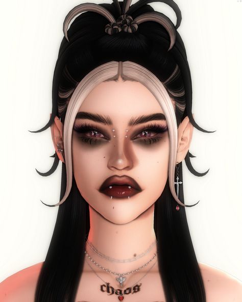 Vampire Hair Sims 4 Cc, Sims 4 Cc Emo Hair Patreon, Sims 4 Skunk Hair, Sims 4 Cc Black And White Hair, Sims 4 Vampires Cc, Sims 4 Vampire Hair Cc, Sims 4 Goth Makeup, Sims 4 Durags Cc, Sims 4 Vampire Cc Maxis Match