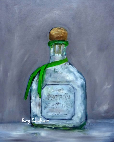 Popular items for patron tequila on Etsy Tequila Painting, Bottle Painting Easy, Patron Silver Tequila, Patron Bottle, Patron Silver, Patron Tequila, Tequila Bottle, Man Cave Art, Silver Tequila