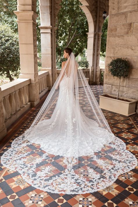 Bridal Dresses | Sophia Tolli Mantilla Veil Wedding, Soft Tulle Veil, Mexican Wedding Dress, Sophia Tolli, Wedding Veil Accessories, Pretty Wedding Dresses, Wedding Dress With Veil, Dream Wedding Ideas Dresses, Evening Dresses For Weddings