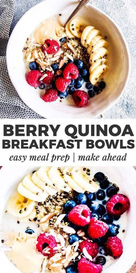 Low Carb Vegan Breakfast, Quinoa Flour, Breakfast Quinoa, Clean Eating Vegetarian, Quinoa Breakfast Bowl, Quinoa Breakfast, Eating Breakfast, Quinoa Healthy, Clean Eating Breakfast