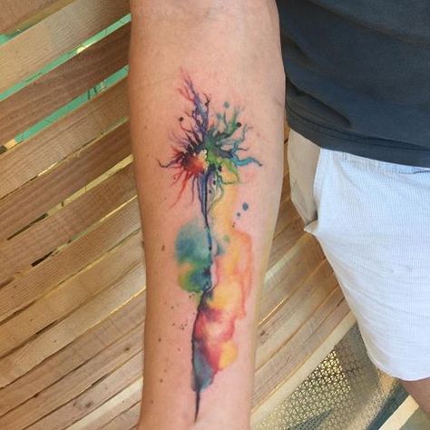 Neuron Tattoo, Multiple Sclerosis Tattoo, Watercolor Tattoo Ideas, Brain Tattoo, Awareness Tattoo, Yoga Tattoos, Abstract Tattoo Designs, Watercolor Tattoos, Tat Ideas