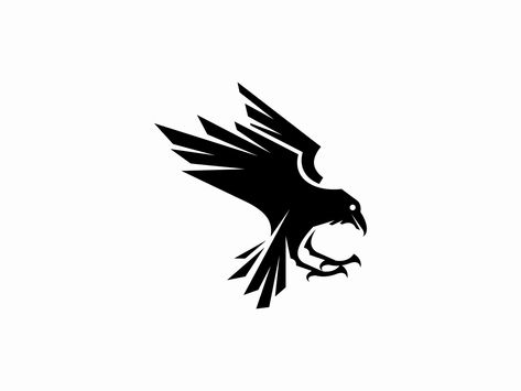 Raven Logo by Lucian Radu on Dribbble Crow Logo, Crow Pictures, Crows Drawing, Mayan Tattoos, Raven Logo, Rune Tattoo, Farm Logo, Logo Design Ideas, Mood Board Design