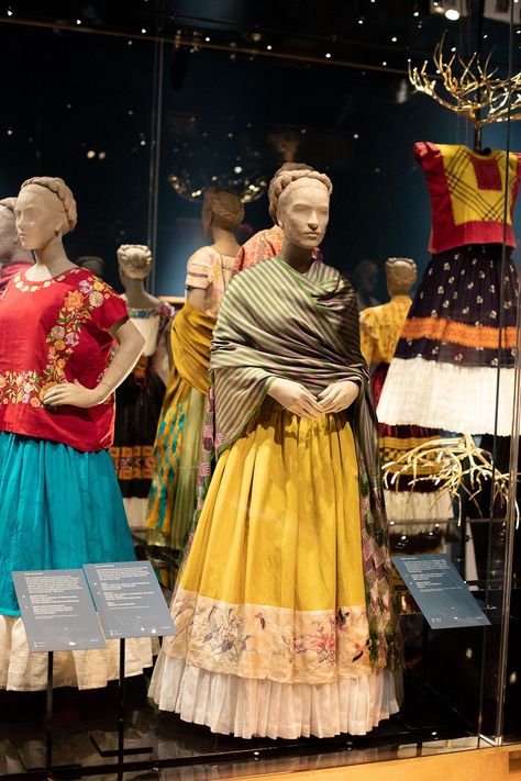 Fashioning Frida: Inside The V&A's Frida Kahlo Retrospective | British Vogue Frida Kahlo Dress, Traditional Mexican Dress, Frida Kahlo Style, Frida And Diego, Vogue British, Mexican Fashion, Traditional Indian Outfits, Extraordinary Women, Mexican Dresses