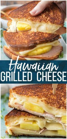 Pizza Grilled Cheese Recipes, The Perfect Grilled Cheese, Ham And Pineapple, Yummy Sandwiches, Perfect Grilled Cheese, Grilled Cheese Recipe, Grilled Ham And Cheese, Pizza Grilled Cheese, Gourmet Grilled Cheese