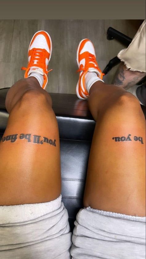 ✍️Above The Knee Tattoos >> 😎🔥 Above The Knee Tattoos, Women Calves Tattoo, Palm Size Tattoos, Unique Tattoos Black Women, Cute Tattoos With Meaning, Knee Tattoos, Black Men Tattoos, Rose Tattoos For Women, Foot Tattoos For Women