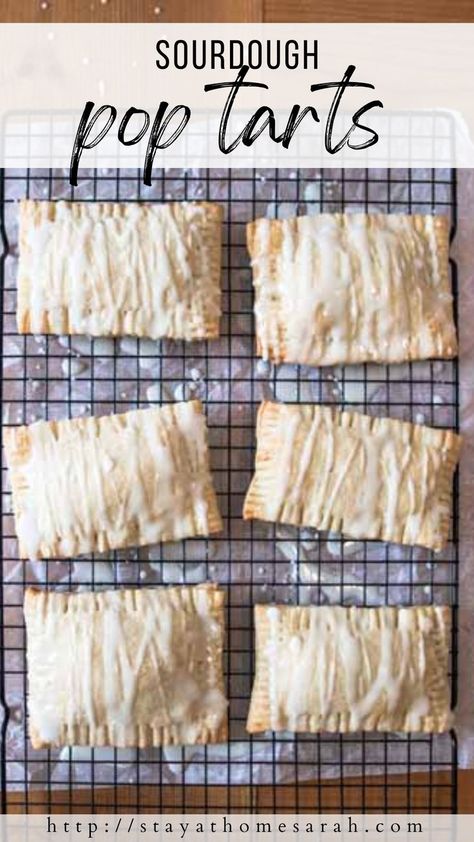 Sourdough Pop Tarts are easy to make and taste SO much better than any store bought pop tarts or toaster pastry. Using sourdough discard, these homemade sourdough pop tarts are the best buttery pastry filled with your favorite fruit jam and topped with a lemon sweet glaze! Discard Pop Tarts, Using Sourdough Discard, Pop Tarts Recipe, Soft Sourdough Bread, Dough Starter Recipe, Recipe Using Sourdough Starter, Poptart Recipe, Bread Winners, Sourdough Bread Starter