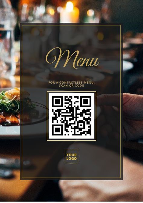 Edit this design in a few minutes and use it. Click on the image to learn more #QR #QRCode #Edit Restaurant Qr Code Design, Qr Code Menu Restaurant, Menu Qr Code Design, Qr Menu Design, Qr Code Restaurant, Menu Qr Code, Qr Code Design, Cafe Menu Design, Menu Card Design