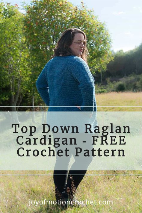 The crochet Classic Raglan Cardigan is the perfect basic garment for your wardrobe, & let’s fill it with crocheted clothes. To crochet this cardigan you have to have a bit of crochet experience since the skill level is intermediate. However I would absolutely say that if you’ve crocheted a few projects already, this might still feel like a easy project. The crochet Classic Raglan Cardigan comes in 9 sizes from XS – 5XL & there’s also suggestions on how you can adjust it to fit you perfectly! Raglan Crochet Cardigan, Crochet Raglan Cardigan, Clothes To Crochet, Raglan Crochet, Raglan Cardigan, Crocheted Clothes, Crochet Garments, Crochet Cardigan Pattern Free, Half Double Crochet Stitch