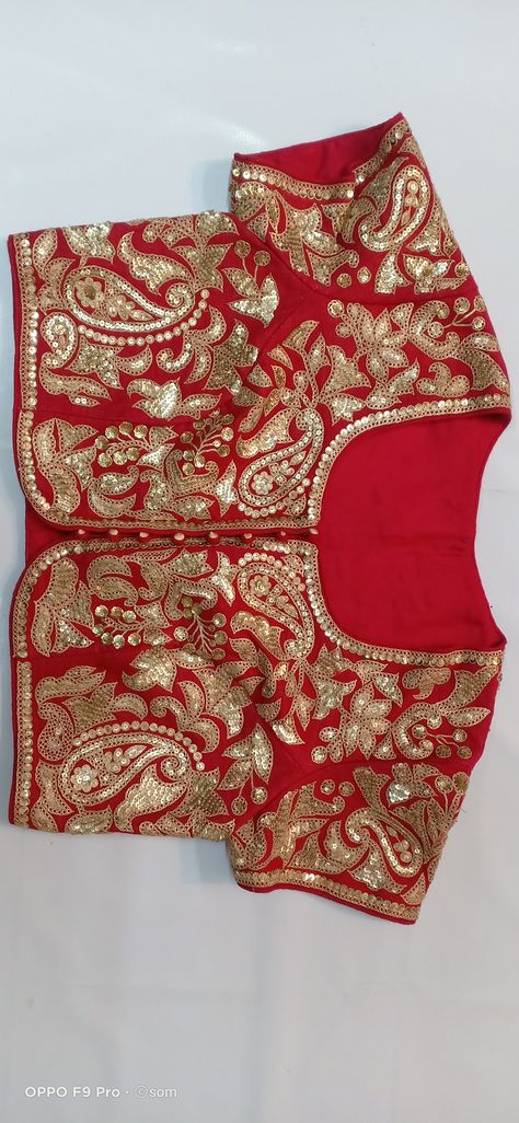 Marodi Work Crafting With Metal Sequins And Pure Dori BLOUSE Marodi Work Blouse, Dori Blouse, Marodi Work, M Embroidery, Pakistani Wedding Outfits, Fancy Blouse, Fancy Blouses, Fancy Blouse Designs, Wedding Outfits