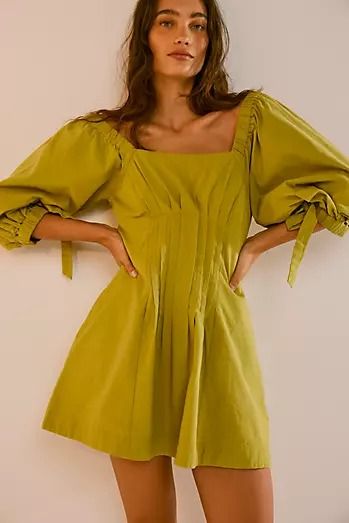 Citrus Twist | Lime Apparel, Shoes + Accessories | Free People Citrus Twist, Bollywood Outfits, Puff Sleeve Mini Dress, Sporty Sneakers, Mini Dresses Summer, Puffed Sleeves, Mini Dress With Sleeves, Tall Boots, Comfortable Outfits