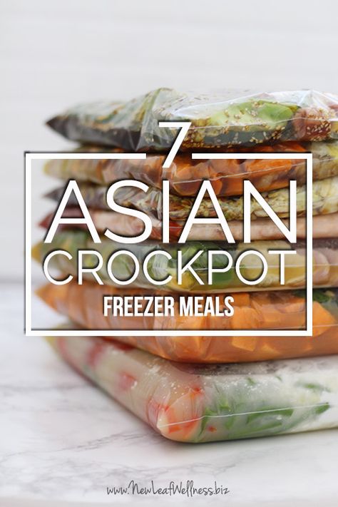 Since my new Asian Crockpot Freezer Meals mini eCookbook is finished, I wanted to test out what it was like to prep and freeze all seven recipes at once. My friend, Heather… Asian Crockpot, Freeze Meals, The Family Freezer, Crockpot Freezer Meals, Freeze Ahead Meals, Family Freezer, Recipes List, Recipe Bread, Slow Cooker Freezer Meals