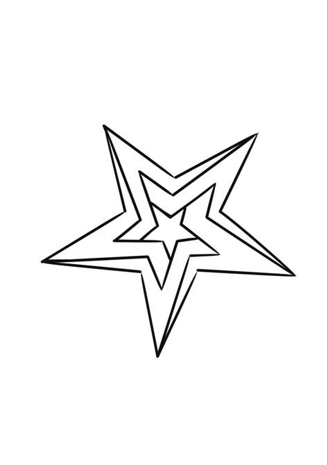 5 Point Star Tattoo Design, 5 Point Star Tattoo, Star Line Drawing, Star Tattoo Stencil, Star Drawings, 7 Pointed Star, Star Drawing, Mandala Hand Tattoos, Card Tattoo Designs