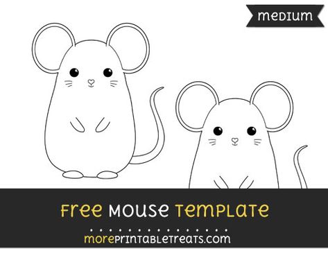 Mouse Template - Medium Mouse Paint Craft Preschool, Mouse Template Printables, Mouse Template, Diy Felt Board, Cool Crafts For Kids, Treat Box Template, Mouse And The Motorcycle, Craft Ideas With Paper, 14th Birthday Party Ideas