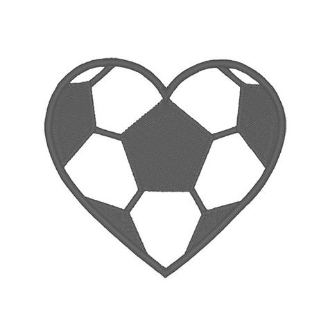 Soccer Heart Tattoo, Cute Soccer Drawings, Soccer Heart, Boutique Fonts, Soccer Tattoos, Soccer Drawing, Football Tattoo, Football Drawing, Soccer Design