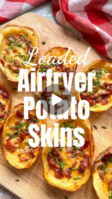 𝐂𝐈𝐀𝐑𝐀 𝐓𝐔𝐑𝐋𝐄𝐘 | 𝐄𝐚𝐬𝐲 𝐇𝐞𝐚𝐥𝐭𝐡𝐲 𝐑𝐞𝐜𝐢𝐩𝐞𝐬 on Instagram: "Crispy Airfryer Loaded Potato Skins 🥔

I used to love these in TGI Fridays and this is the first time I’ve tried them in my Airfryer and they did not disappoint! They are also super easy to make and a great way to use up leftover baked potatoes.

And you can use the leftover potato for mash or cheesy potato cakes!

Ingredients:

4 medium/large baked potatoes (let them go cold)
300g bacon pieces, pan fried 
150g grated cheddar cheese (my fave is @kilmeaden)
Handful of chives
100g sour cream (my fave is @avonmore)
Salt and pepper, to taste
Olive oil spray

Instructions:

Preheat your Airfryer to 200°C/400°F

Cut each potato in half lengthwise and scoop out the flesh, it’s personal preference how much potato you Airfryer Potato Skins, Potato Skins Air Fryer, Fried Potato Skins, Air Fryer Potato Skins, Potato Skins Recipe, Leftover Baked Potatoes, Loaded Potato Skins, Air Fry Potatoes, Air Fryer Potato