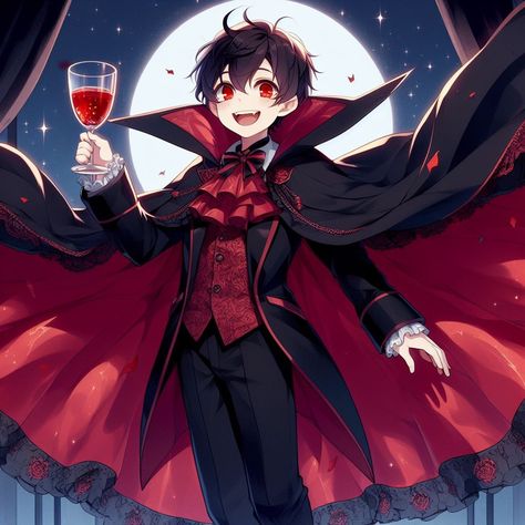 Anime Pfp Halloween, Boy Anime Pfp, Vampire School, Pfp Halloween, Male Vampire, Happy Halloween Day, Vampire Fashion, Rwby Funny, Vampire Clothes