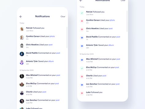 Daily UI Challenge #049 - Notifications by Udara Ui Design Dashboard, Graphic Layout, Wireframe Design, App Interface Design, Daily Ui, Mobile Ui Design, Ios Design, Website Design Layout, App Interface