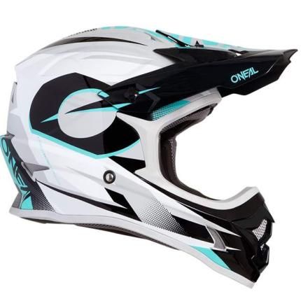 Oneal 2019 3 Series Riff Teal Helmet Dirt Bike Helmets Design, Motorcross Helmet, Dirt Bike Helmet, Bike Helmet Design, Dirt Bike Helmets, Biker Helmets, Dirt Biking, Cool Dirt Bikes, Bike Helmets