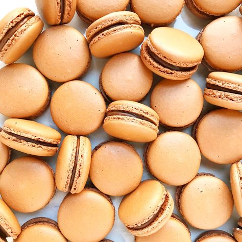 Hot Chocolate Macarons with Filling Recipe - Michelle's Macarons Michelle's Macarons, Hot Chocolate Macarons, Easy French Macaron Recipe, Chocolate Oreo Cheesecake, Marshmallow Fluff Recipes, White Chocolate Oreos, French Macarons Recipe, Chocolate Macarons, Macaron Filling