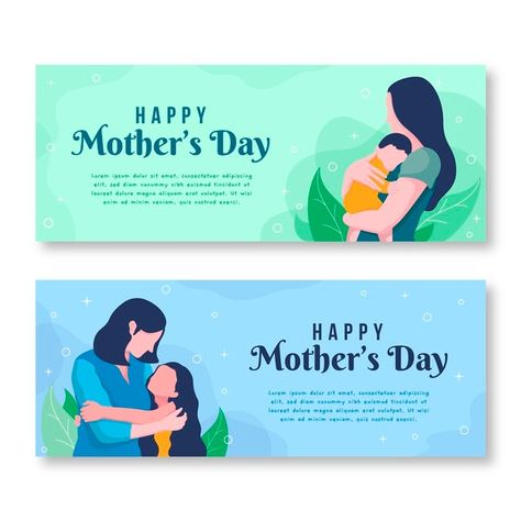 Flat design mothers day banners template... | Free Vector #Freepik #freevector #love #design #template #woman Mother's Day Theme, Mother's Day Banner, Banners Template, Mother's Day Background, Cute Ornaments, Cover Facebook, Bottle Design Packaging, Flyer Design Inspiration, Facebook Event