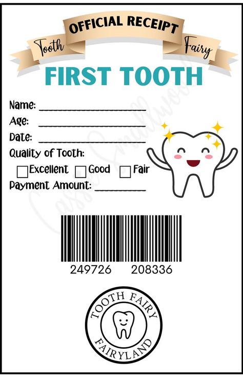 First tooth fairy receipt DIY tooth fairy ideas editable and fillable pdf Tooth Fairy Stationary Free Printable, First Tooth Celebration Ideas, First Loose Tooth Ideas, First Tooth Certificate Free Printable, Tiny Tooth Fairy Letter Printable Free, Tooth Fairy Ideas First Tooth, Lost First Tooth Ideas, Mini Tooth Fairy Letter Free Printable, Tooth Fairy Notes For Boys