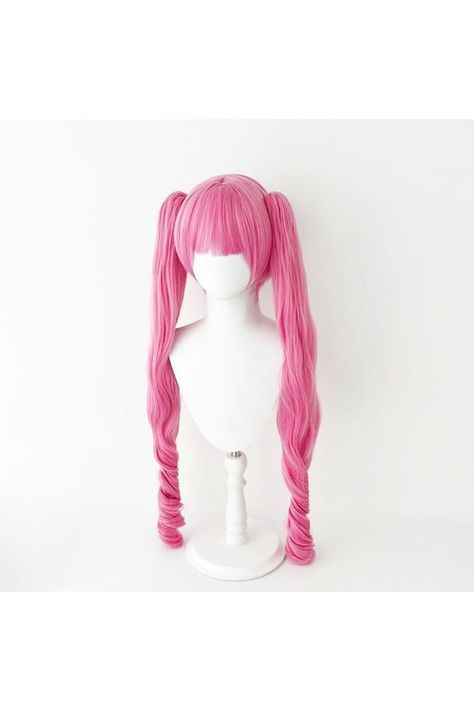 Anime Cosplay Long Pink Wig Perona Cosplay Wig with Curly Double Ponytails for Women Hair Wigs Hair Heat Resistant Synthetic Wigs for Halloween Costume Party Role Play Wig Cap Long Pink Wig, Perona Cosplay, Hairstyles Color, Kawaii Wigs, Two Ponytails, Double Ponytail, Ponytail Wig, Halloween Costume Party, Women Cosplay