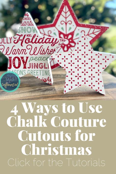 Chalk Couture Snowflake Cutouts, Chalk Couture Stars, Chalk Couture Ornaments, Chalk Couture Snowflakes, Christmas Chalk Couture Ideas, Chalk Couture Christmas Trees, Chalk Couture Christmas Ideas, Chalk Couture Ideas Christmas, Chalk Couture Projects To Sell