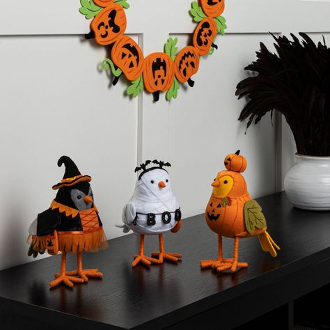 We Found the Cutest Halloween Decorations of Them All, and They're Only $5 Each! Target Halloween, Cute Halloween Decorations, Holiday Birds, Halloween Mummy, Witch Halloween, Fabric Birds, Cool Gadgets To Buy, Halloween Celebration, Halloween Season