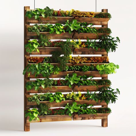 “A Vertical Planter for Growing 50 Plants is an innovative gardening solution designed to maximize space and yield. These planters allow you to grow a variety of herbs, flowers, and vegetables in a compact, vertical arrangement, making them perfect for small gardens, balconies, and urban spaces. Vertical planters enhance the aesthetic of your garden by creating lush, green walls and are easy to maintain. They provide efficient use of water and nutrients, ensuring healthy plant growth. 🌿🌸” Vertical Garden Wall Herbs, Small Space Vertical Garden, Indoor Vertical Farming, Standing Herb Garden Vertical Planter, Vertical Garden Building Architecture, Vertikal Garden, Gardening For Dummies, Vertical Garden Indoor, Vegetable Patch