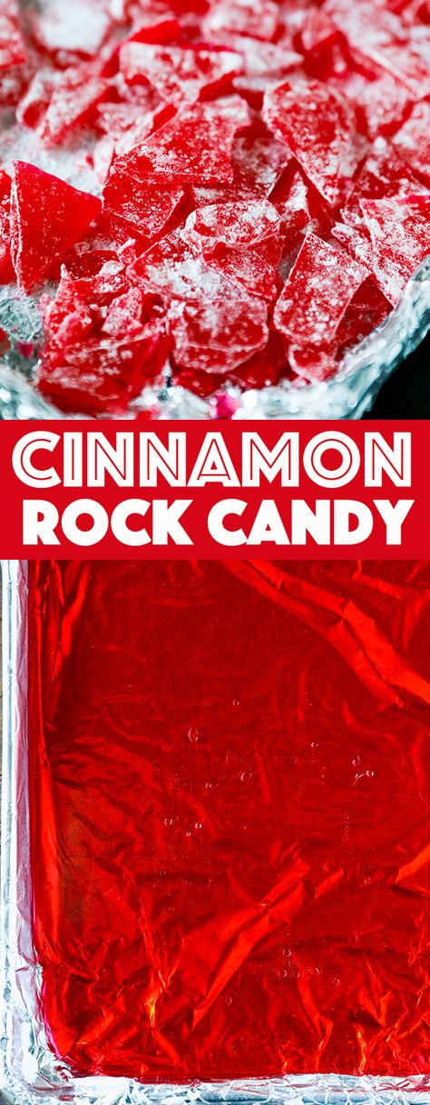 Cinnamon Rock Candy, Hard Candy Recipe, Cinnamon Hard Candy, Christmas Candy Easy, Hard Candy Recipes, Easy Christmas Candy Recipes, Easy Treats To Make, Easy Candy Recipes, Cinnamon Candy