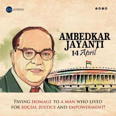 Let’s remember the architect of the Indian Constitution and his invaluable contributions to our nation. Celebrating the legacy of a true visionary and leader, Dr. B.R. Ambedkar ✨ Happy Ambedkar Jayanti 🇮🇳 Follow @the_commerceshow Follow @the_commerceshow . . . #thecommerceshow #go_fancy_with_accountancy #ambedkarjayanti #ambedkar #happyambedkarjayanti #happyambedkarjayanti2024 #bhimrao #bhimraoambedkar #bhimraoramjiambedkar #commercelife #commercian #commercewale #festivities (Bhimra... Happy Ambedkar Jayanti, Dr B R Ambedkar, Ambedkar Jayanti, B R Ambedkar, Indian Constitution, The Architect, Social Justice, Let It Be, Celebrities