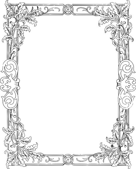 Vector Flourish, Kertas Vintage, Art Border, Frame Drawing, Border Vector, Vintage Borders, Borders And Frames, Clip Art Borders, Ornate Frame