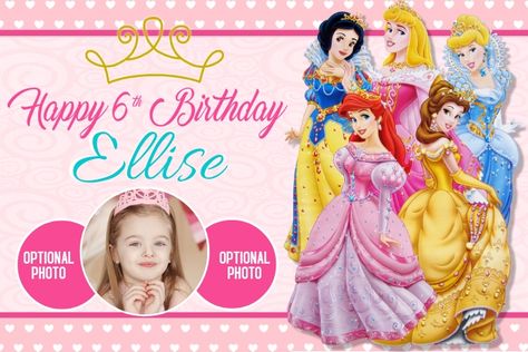 500 disney princess Customizable Design Templates | PosterMyWall Happy Birthday Tarpaulin Layout, Happy Birthday Princess Template, Disney Princess Png, Tarpaulin Design, Happy Birthday Template, Invert Colors, Happy 6th Birthday, Disney Princess Aurora, Crop Photo