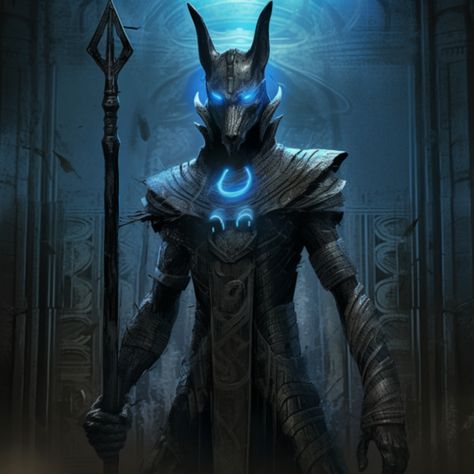 Title: Unleash the Power of Anubis: Witness the Ultra-Realistic Majesty of the God of the Underworld. Dive into an immersive visual experience as Anubis, the jackal-headed deity, materializes in astonishing God Of The Underworld, The Underworld, Underworld