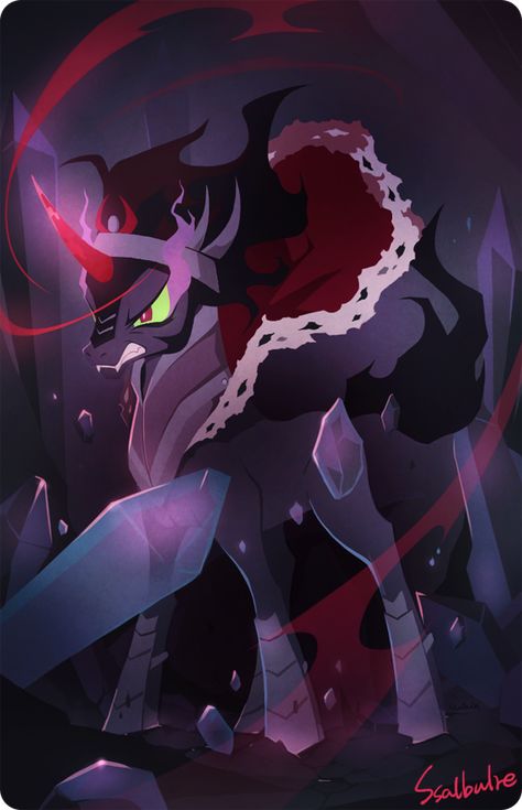 Mlp King Sombra Art, King Sombra Mlp, Nightmare Moon, My Little Pony Wallpaper, Pony Art, Mlp Fan Art, My Little Pony Comic, Princess Luna, My Little Pony Characters