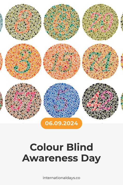 Today is #ColourBlindAwarenessDay - learn more about color vision deficiency & help spread awareness by sharing your story & experiences! Color Vision Deficiency, Fertility Day, United Nations Day, Colour Blind, Education Day, Poetry Day, Tree Day, Color Vision, Magic Day