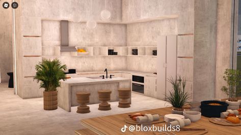 Bloxburg Custom Kitchen, Bloxburg Custom, Bloxburg Kitchen, Custom Kitchen