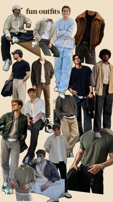 Outfit Collage Men, Disney Outfit Men, Mens Clothing Styles Fall, Boyfriend Fits, Reference People, Libra Rising, Guys Fashion Casual, Men Aesthetic, Boys Fits