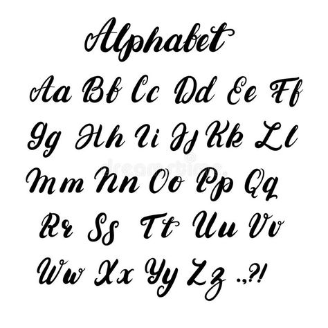 Alphabet Cursif, Calligraphy Fonts Alphabet, Tattoo Fonts Cursive, Cursive Writing Worksheets, Stylish Alphabets, Alphabet Writing, Hand Lettering Alphabet, Lettering Alphabet Fonts, Cursive Letters