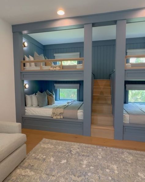 Corner Built In Bunks, Bunk Room Game Room, Bunk Room Built In, Double Bunk Beds Built In, Bunk Rooms Built In, Built In Bunk Beds Plans, Built In Bunk Beds In Wall, Built In Bunk Beds, Corner Built In